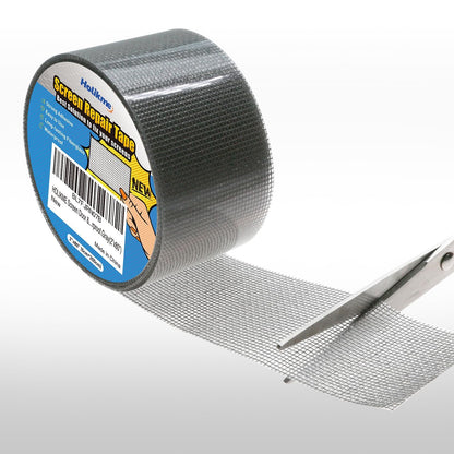 Holikme Window Screen Repair Tape, Door Window Fly Lanai Screen Repair kit Patch Tape Strong Adhesive Long Lasting Fiberglass Covering Wire Mesh Repair Tape Seal for Repair Holes Tears 2"W×80"L, Grey