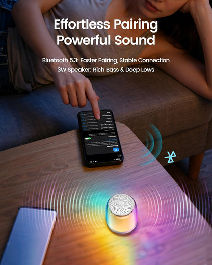 Glocusent Nano-Glow White Noise Machine,35 Sounds&12 Light Modes for Sleep