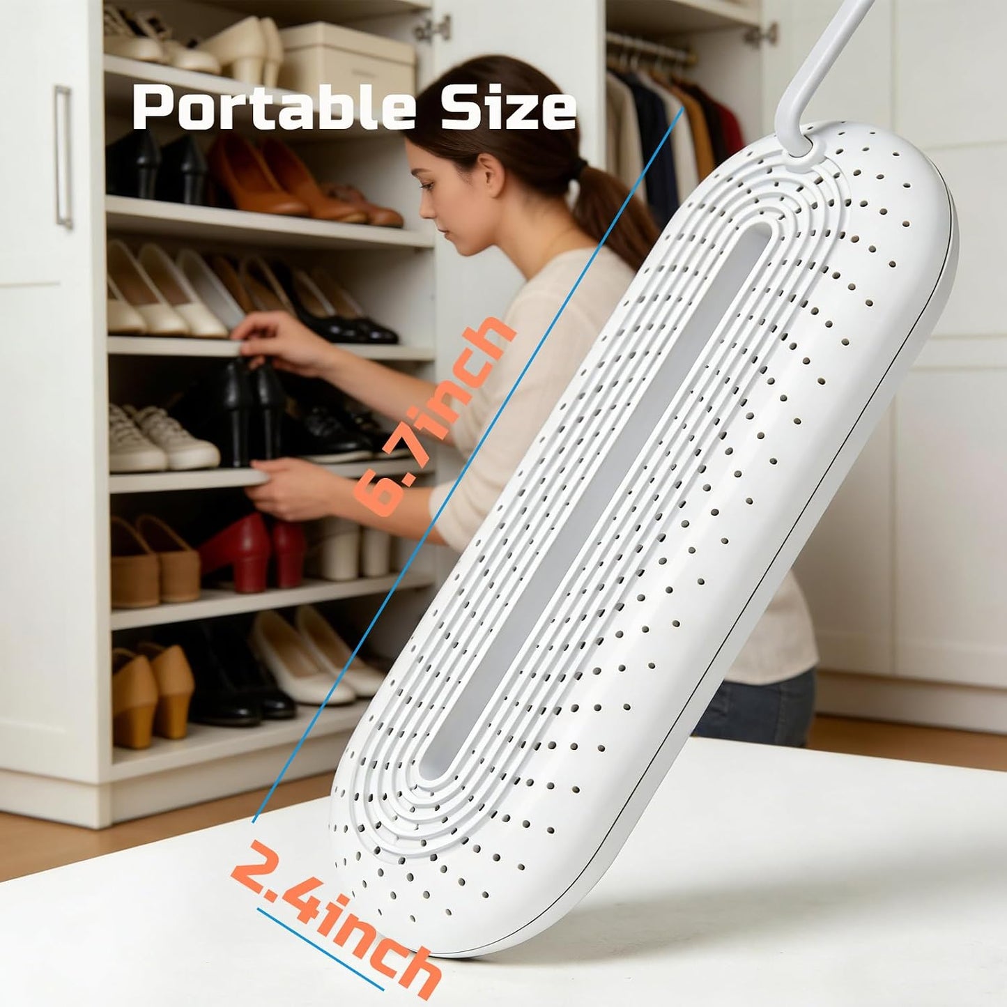Electric Boot Dryer, Shoe Dryer, Footwear Dryers with 3/6/9 Hours Timer, Silent Portable Dryers for Sneakers