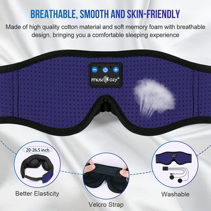MUSICOZY Sleep Headphones Bluetooth 5.4 Sleep Mask with HD Sound
