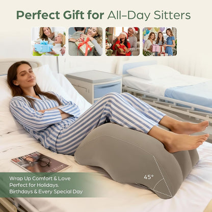 Inflatable Leg Elevation Pillow After Surgery, Wedge Leg Knee Elevating Pillows for Blood Circulation for Traveling, Injury Recovery, Swelling, Leg Support Cushion Knee Hip Ankles Pain