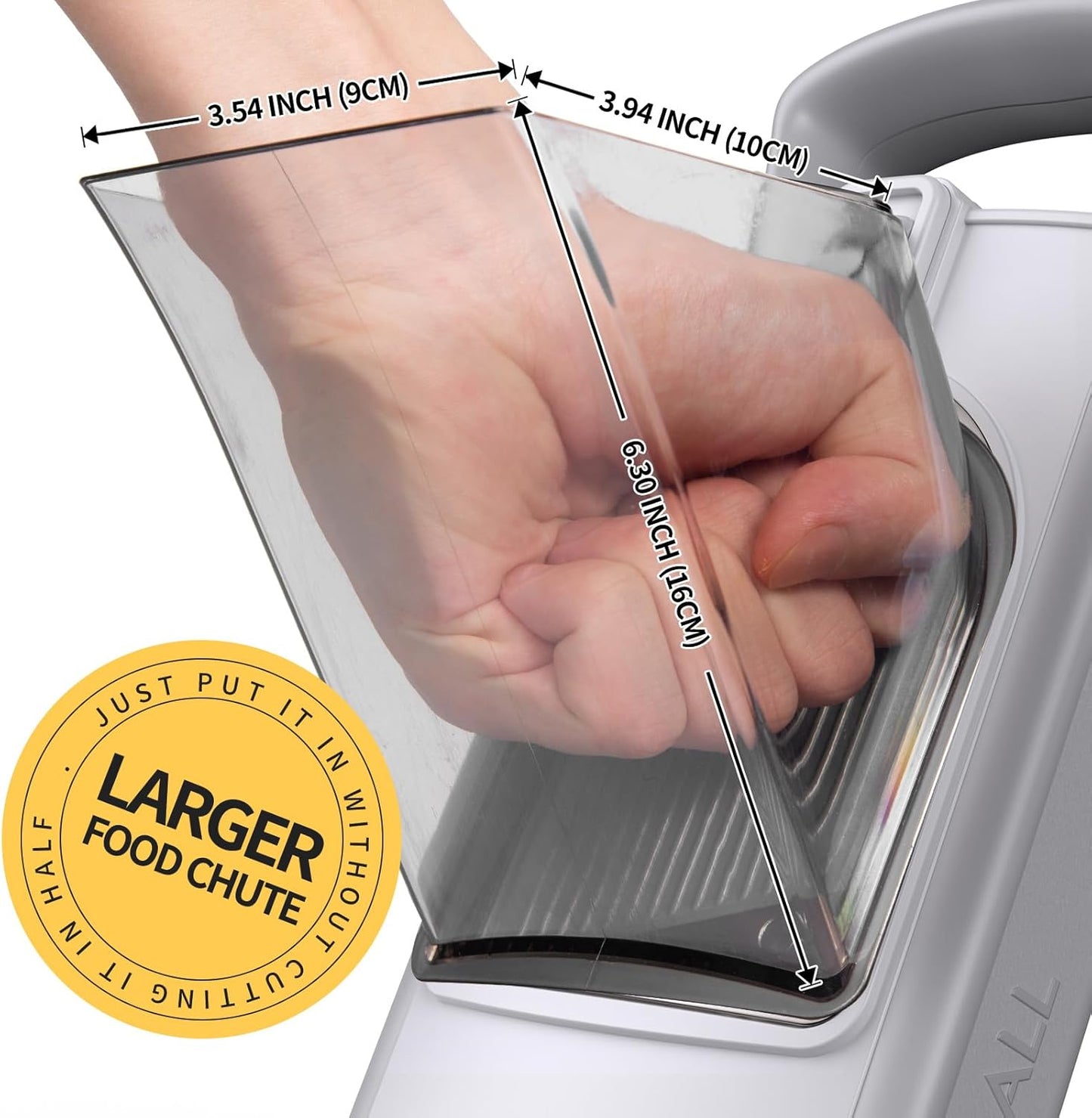 Safe Mandoline Slicer for Kitchen, Potato Slicer for Chips,Vegetable Cutter | Potato Slicer for Chips, 6 in 1 Vegetable slicer with Thickness Adjuster, Faster Kitchen Slicer for Meal Prep (Only Slice)