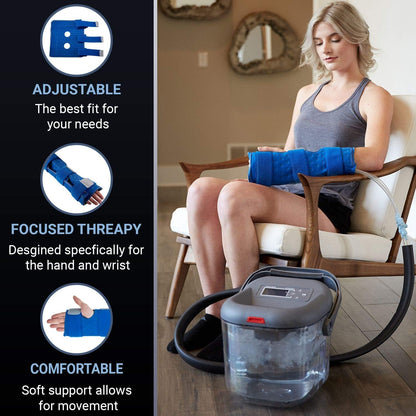 Cold Water Therapy Versatile-Fit Pad for PMT Cryotherapy Unit - Post Surgery and Injury Recovery - Pad Only for Circulating Ice Machine for Knee, Shoulder Pain Relief - with Custom couplings