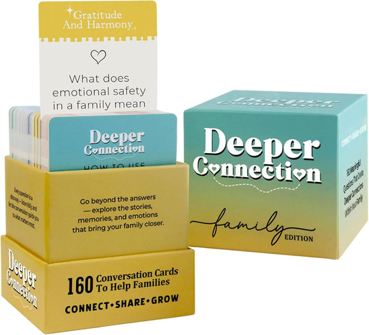 160 Conversation Cards, Family Edition, Meaningful Talk for Family Dinners