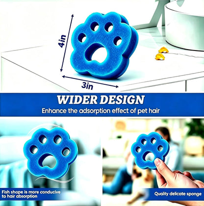 Pet Hair Remover for Laundry Reusable Dryer Pet Hair Balls and Lint Traps Effortlessly Removes Dog Cat & Dog Hair from Clothes in Washing Machine Hair Catcher (6Pcs)