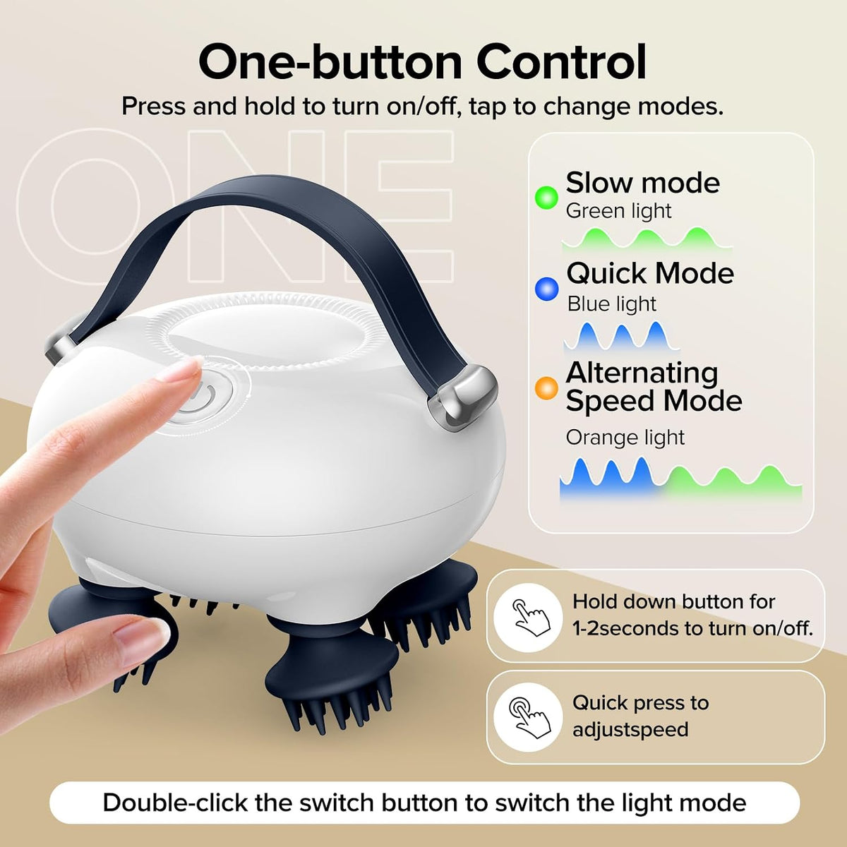 Scalp Massager, Head Massager Scalp with Tangle-Resistant Design
