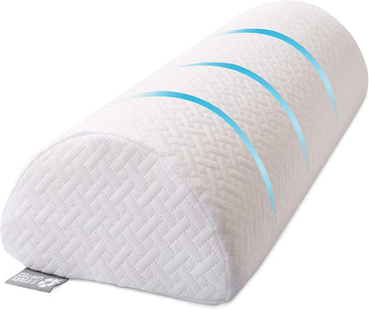 5 STARS UNITED Half Moon Bolster Semi-Roll Pillow and Knee Pillow for Side Sleepers and Donut Pillow Hemorrhoid Tailbone Cushion, Bundle