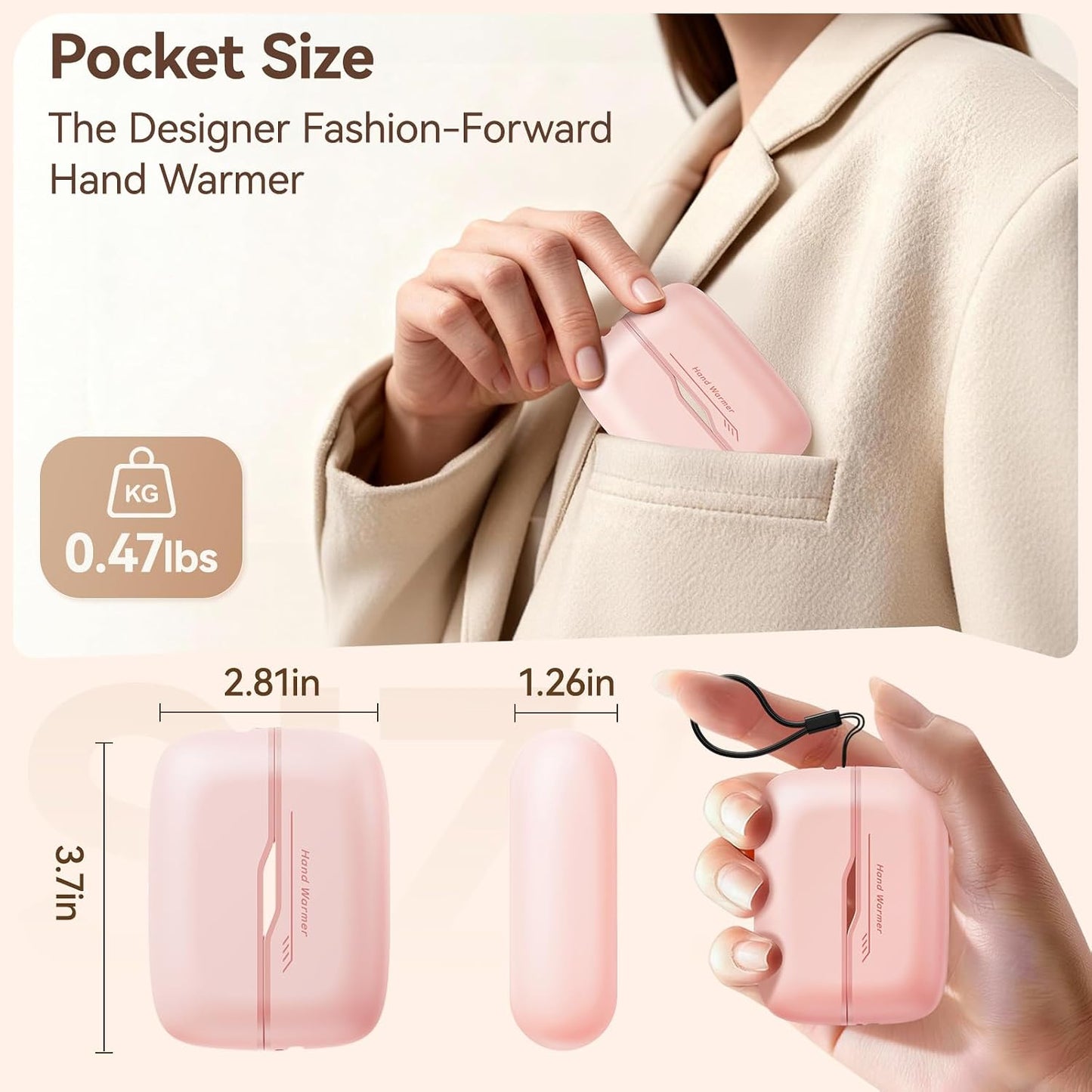 DIGIX Hand Warmers Rechargeable 2 Pack, 6000mAh Electric Hand Warmers with 5 Temps & LED Display, Magnetic Portable HandWarmers for Camping Hunting with AI Smart Chips, Gifts for Men Women