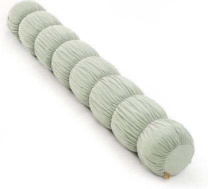 Pat. Pend. Long Bolster Pillow for Bed, 39 Inch, Misty White