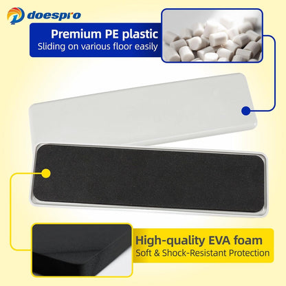40PCS 1.4" Furniture Sliders for Hardwood Floors & Carpet, Self-Stick | PE Round Furniture Pads & Chair Glides for Hardwood Floors, Floor Protectors for Moving Furniture & Kitchen Appliances Easily