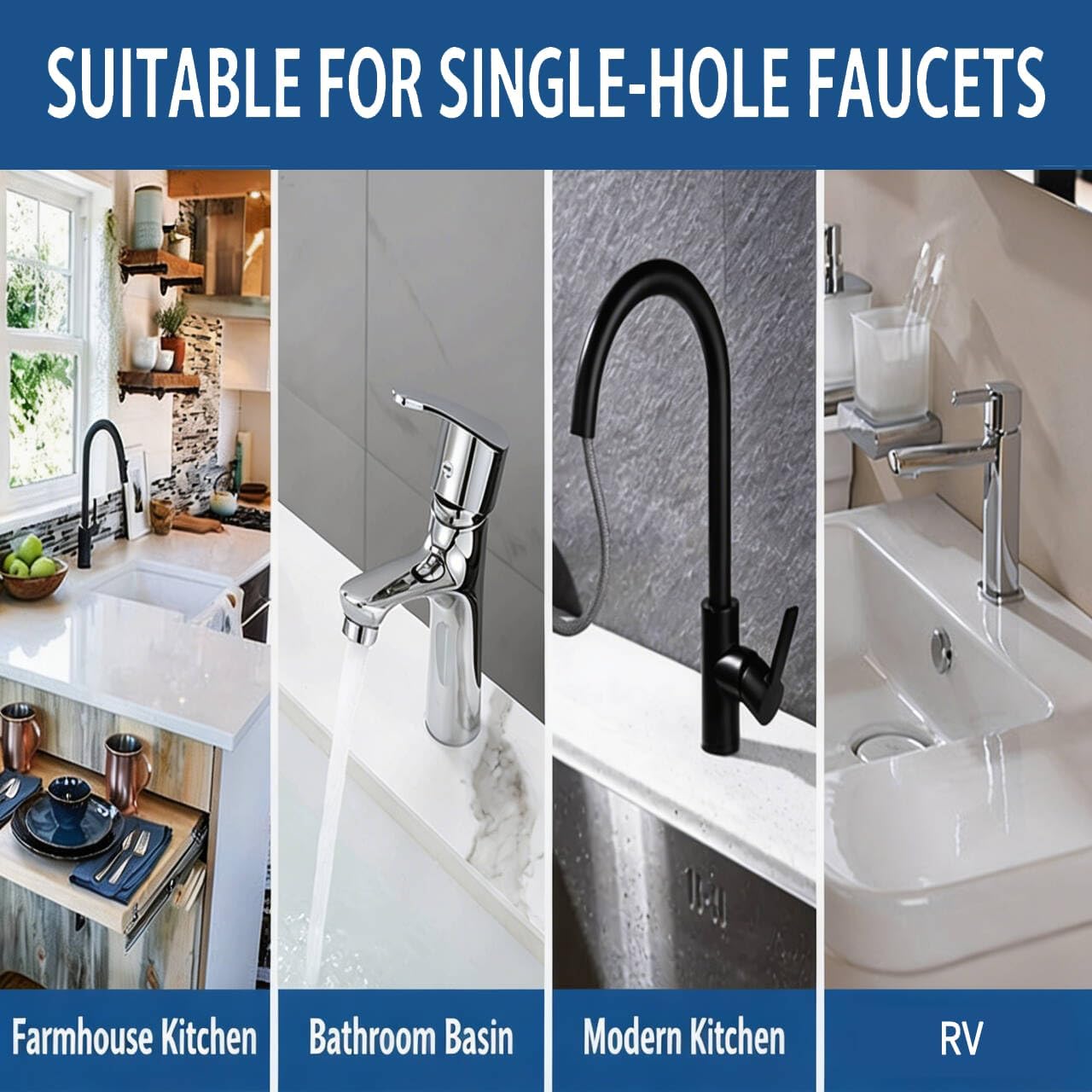 Kitchen Sink Splash Guard Gen2-30" x 6'' Silicone Sink Mat Splash Guard fit for Countertop, Bathroom,Farmhouse,RV by EBIGIC (Grey)