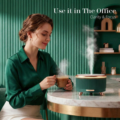 20-Hour Long-Lasting Aromatherapy, 500ML Large Essential Oil Diffuser: Ultrasonic Cool Mist Humidifier with Remote Control, 7 Color Lights, Timer, Auto-Off for Home/Bedroom/Yoga (White)
