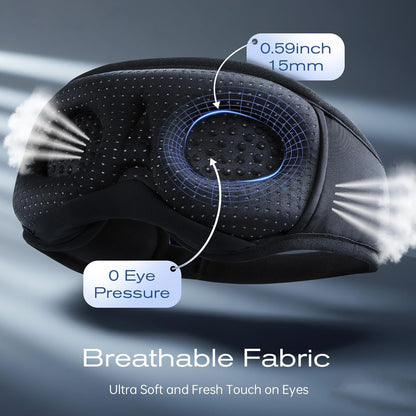Sleep Mask with Bluetooth 5.4 Headphones, Removable 3D Eye Cups, Timing Sleeping Headphones for Side Sleepers, Wireless Music Eye Mask Speakers for Men, Women, Tech Gifts, Pink