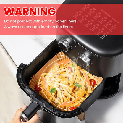 400 Pcs 8" Square Air Fryer Liners Disposable, Airfryer Paper for 5-8QT | Food-grade Parchment Paper for Air fryer Basket, Non-Stick, OilProof Baking Sheets for Oven Pan
