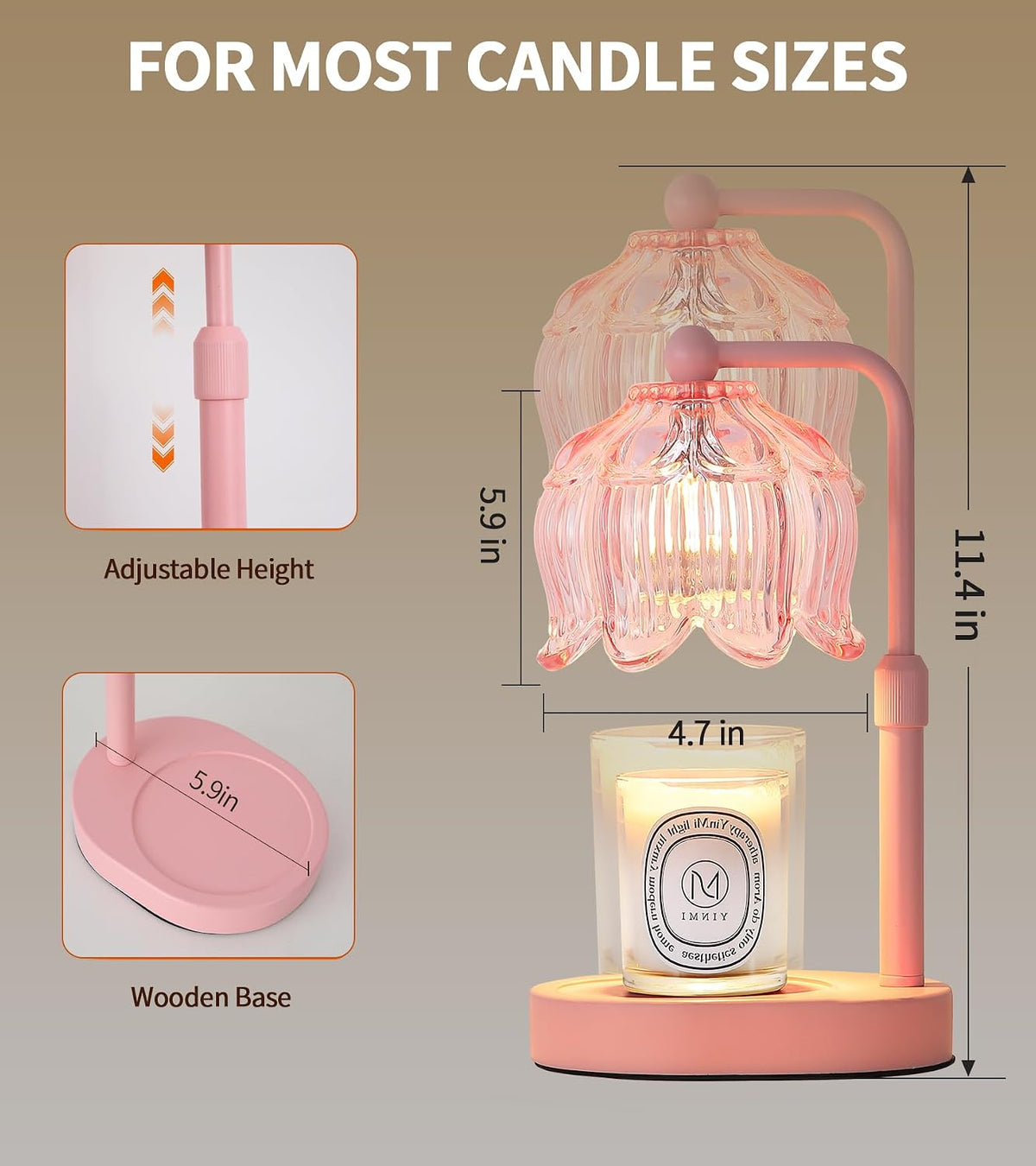 MEXISUE Candle Warmer Lamp with Timer, Bird Candle Warmer Lamp with Jar Candles,Wax Melt Warmer for Housewarming Gift, Birthday Mother's Day Valentines Gifts for Women,Mom,Sister,Bedroom Decor