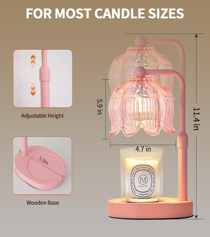MEXISUE Candle Warmer Lamp with Timer, Bird Candle Warmer Lamp with Jar Candles,Wax Melt Warmer for Housewarming Gift, Birthday Mother's Day Valentines Gifts for Women,Mom,Sister,Bedroom Decor