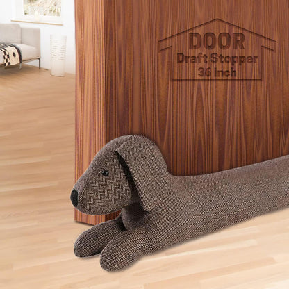 SWISSELITE 36 Inch Under Door Stopper, Decorative Door Noise Blocker | Weighted 3.2 Pounds Animal Air Draft Stopper Soundproof Energy Saver for Door & Window
