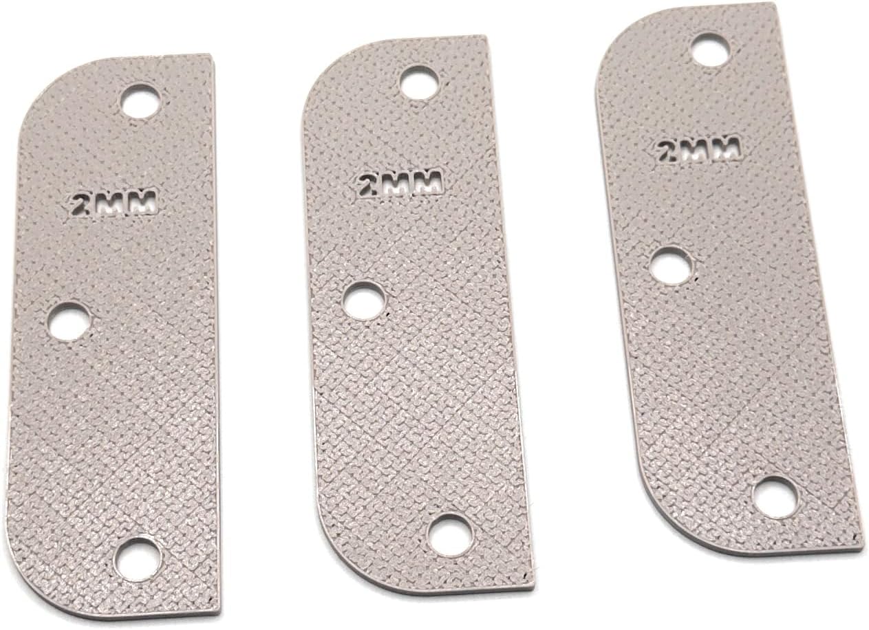Door Hinge Shims (Set of 3) Hinge Spacer for Interior and Exterior Door Alignment - for 3.5", 4" and 4.5" Standard Hinges (3mm Thick, White, 3.5-inch)