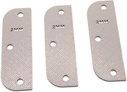 Door Hinge Shims (Set of 3) Hinge Spacer for Interior and Exterior Door Alignment - for 3.5", 4" and 4.5" Standard Hinges (3mm Thick, White, 3.5-inch)