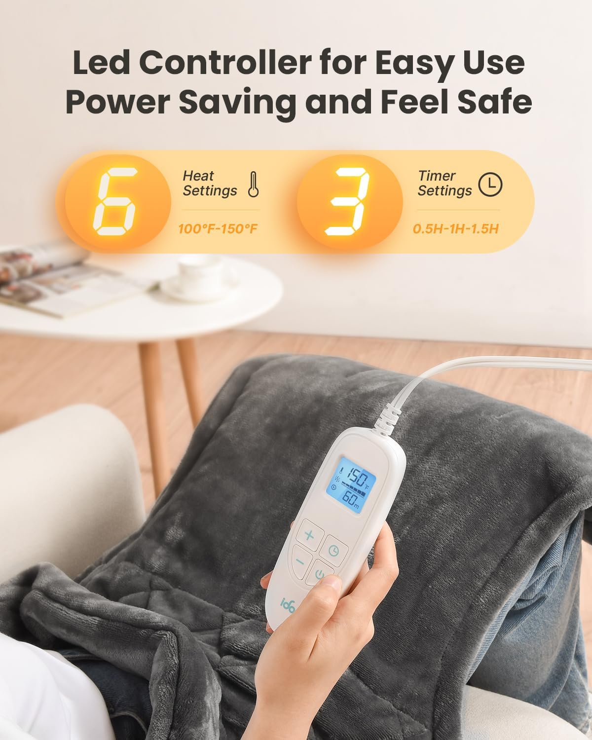 iDOO Heating Pad for Back Pain Relief, Birthday Gifts for Men Women Her Mum, FSA Eligible Items Only List, Weighted Heating Pad for Neck & Shoulders, ETL Electric Heat Pad, 24"x33"