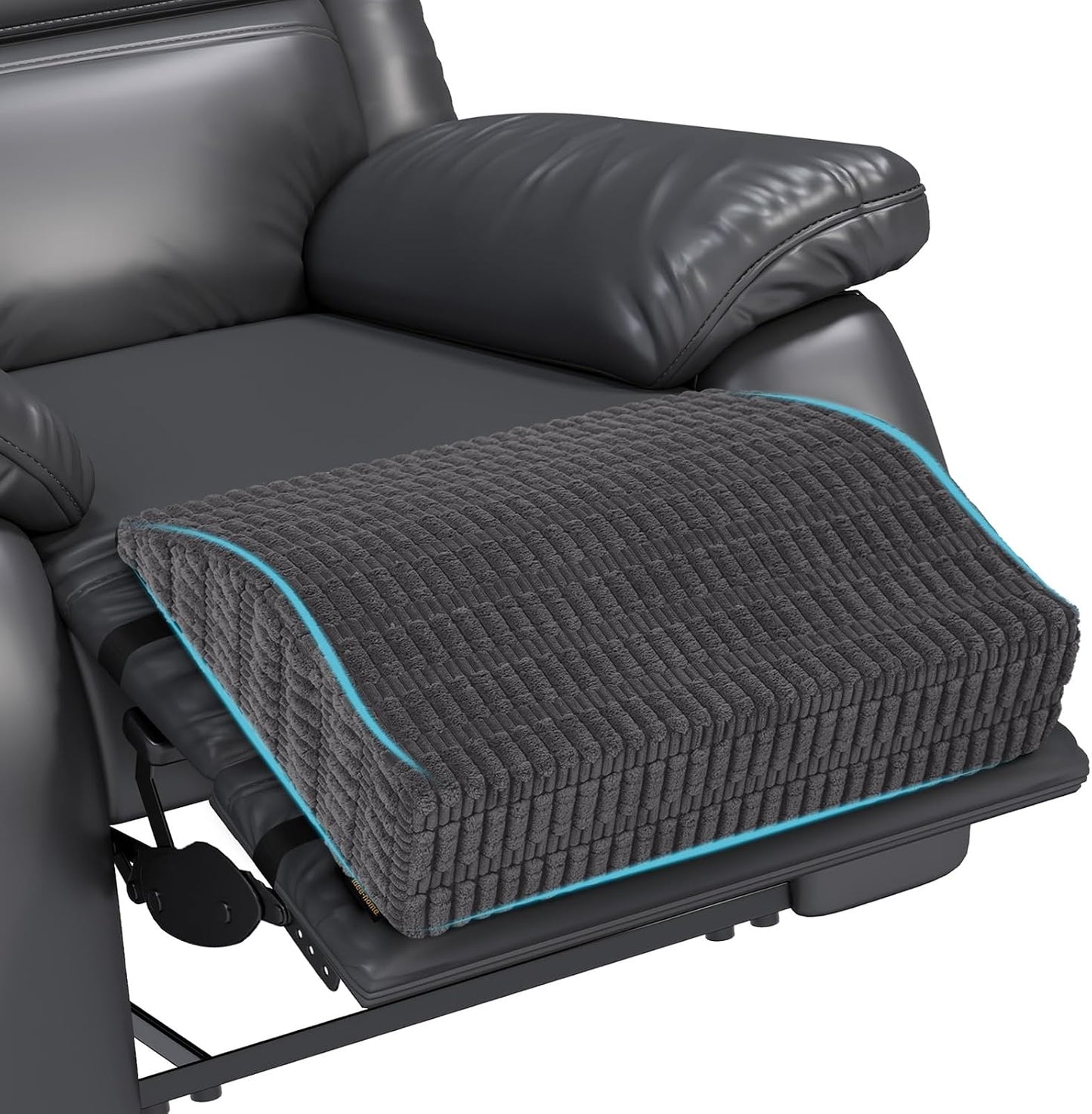 idee-home Recliner Leg Rest Cushion, Recliner Footrest Extender Pillow | Multi Purpose Ergonomic Foot Pillow Back & Lumbar Support Cushion with Removable Corduroy Cover for Bed Sofa Couch, Green