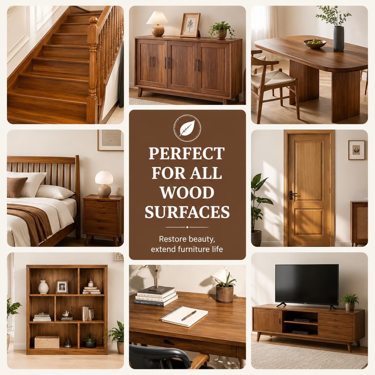 Furniture Repair Wood Markers Set of 3, Black Cherry Walnut Touch Up Paint Markers for Scratches, Wood Floors, Tables, Cabinets & Furniture Restoration