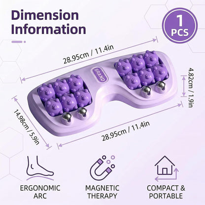 Dual Foot Massage Roller for Plantar Fasciitis Relief Purple | Ideal for home and office use, it relieves foot fatigue from long standing, walking and exercise while boosting circulation.