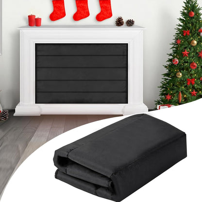 Magnetic Fireplace Cover 39"x32" Fireplace Draft Stopper Blocker Indoor | Fire Place Cover with Built-in 12 Strong Magnet for Iron Fireplace Frame Fireplace Screen