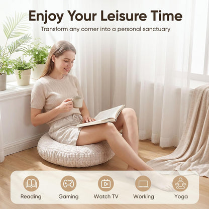 21" Higher Large Reading Pillow for Bed Adult, Back Pillow for Bed Sitting Up with Memory Foam Back Support with Arms Rest for Couch Chair Gray