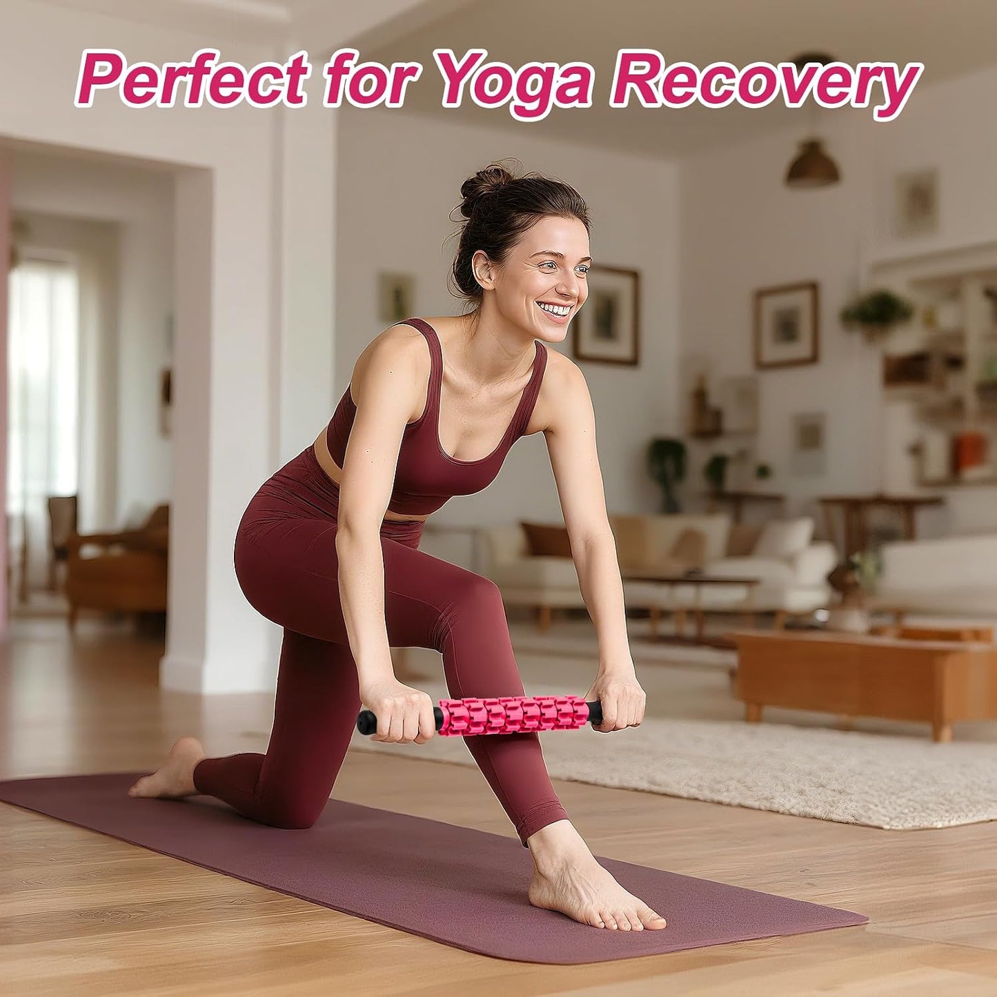 Massage Roller, Muscle Roller Stick, Therapy Roller Stick for Legs, Calf, Thigh, Lipo Roller for Relief Muscles, Deep Tissue Massage Rolling Pin for Trigger Points, Help Sore Muscle Recovery
