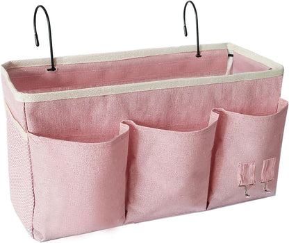 Bedside Caddy/Hanging basket Storage Organizer Bag for Bunk and Hospital Beds,College Dorm Bed，Can be Placed Glasses Books Mobile Phones (Grey 1)