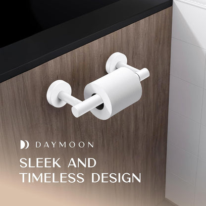 Day Moon™ - Toilet Paper Holder with Shelf - Modern Roll Holder for Bathroom - 1 Pack - Wall Mount - with Storage, Gold