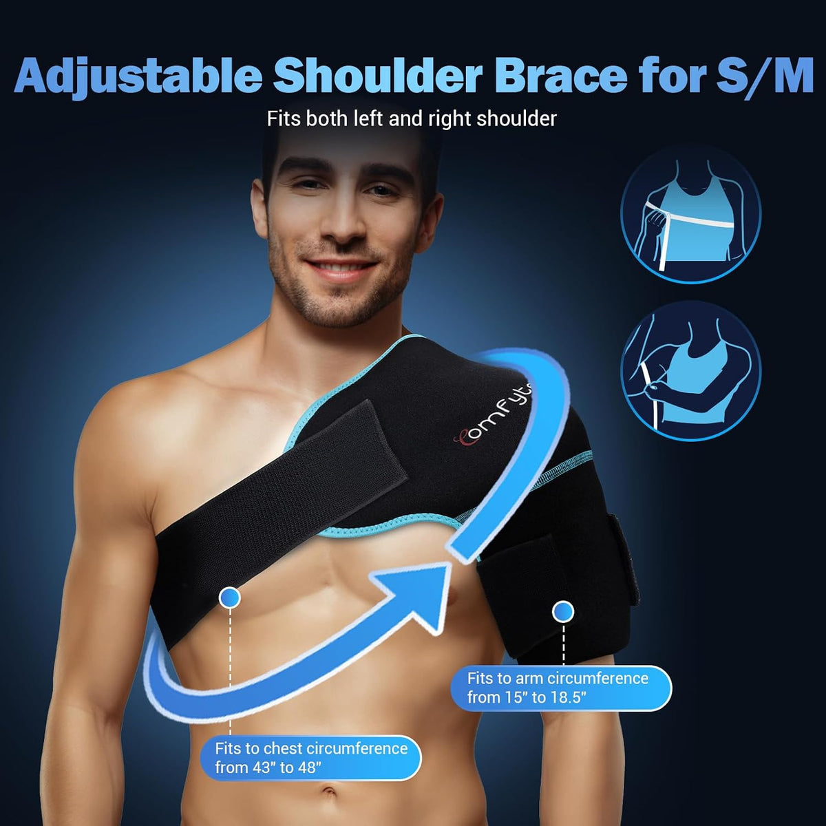 Comfytemp Shoulder Ice Pack Wrap, Shoulder Brace for Shoulders Pain Relief