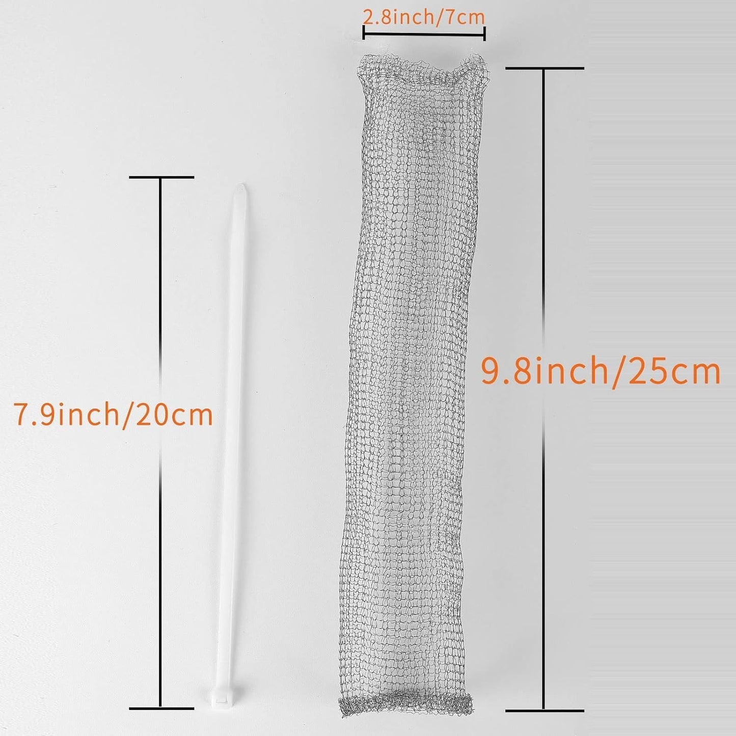 10PCS Washing Machine Lint Traps, Stainless Steel Lint Catcher with Cable Ties | Filters Lint, Hair, Cotton Fluff, Prevents Clogging, Rust-proof Stainless Steel, Easy Install, Fits Washer Hoses, Sink Drains