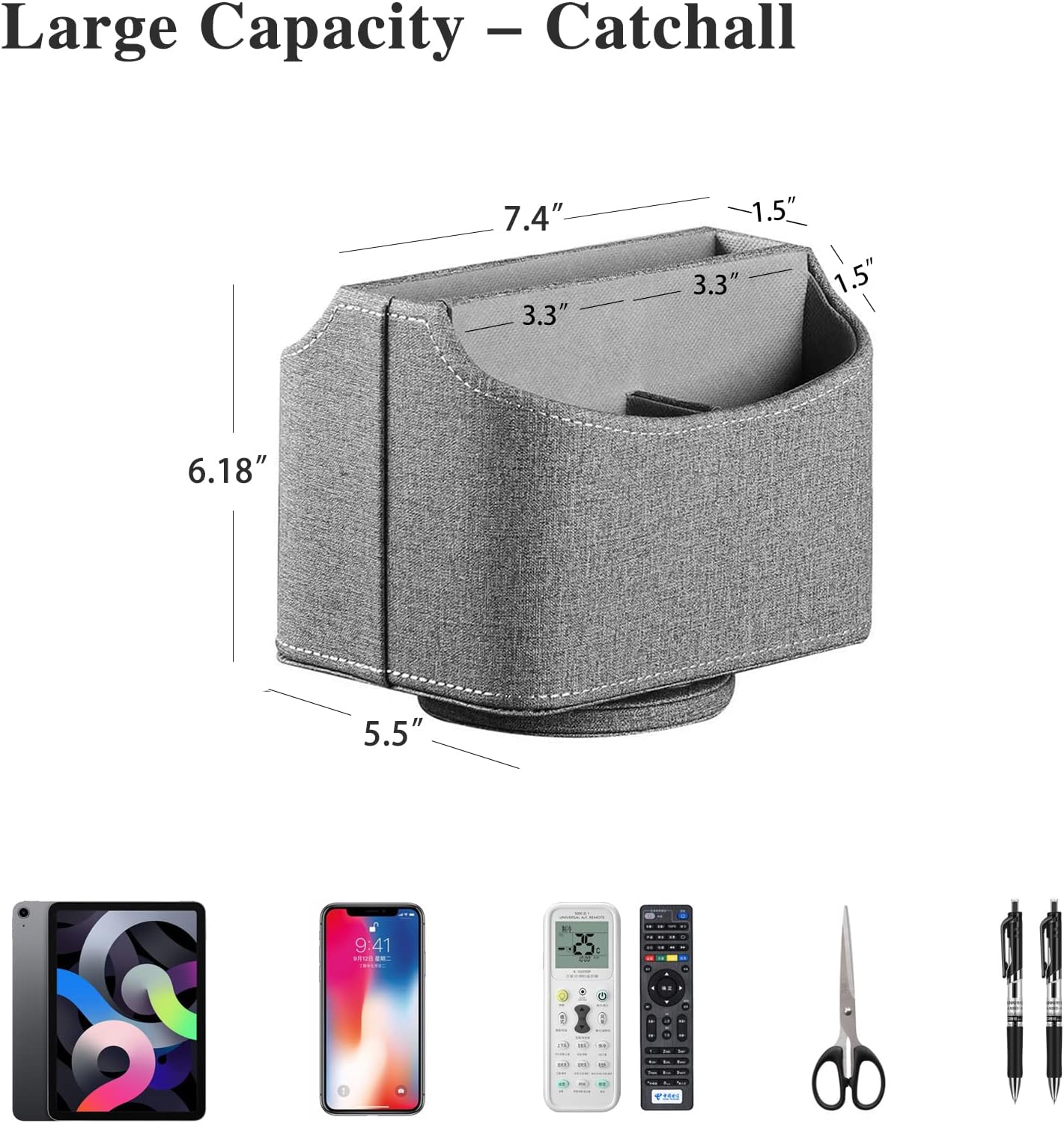 360° Rotatable Remote Control Holder,TV Remote Caddy for Nightstand Table