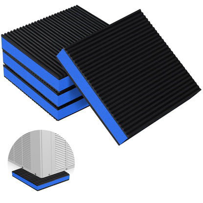 ToLanbbt 4 Pack Anti Vibration Pads for Washing Machine 4"x4", 7/8"T EVA Mechanical Damping Vibrating Sound Isolation Pad Rubber Isolator Mat for Compressor, Air Conditioner, Washer, Dryer, Treadmill