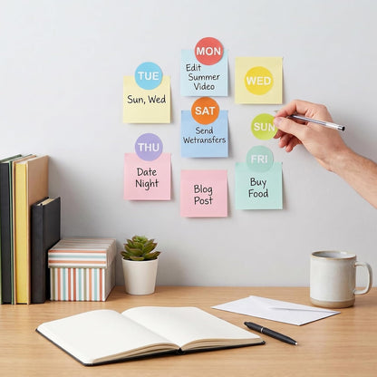 10500PCS 7 Days of The Week Labels for Restaurant Kitchen Container | 1"Round Day Dot Food Rotation Labels Color Coding Dot Round Self Adhesive Date Dot Sticker