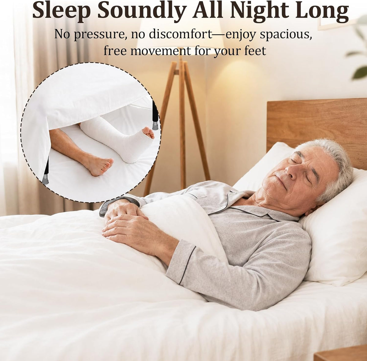 Blanket Lifter for Foot of Bed, 28"-34" Height Adjustable Blanket Lifter