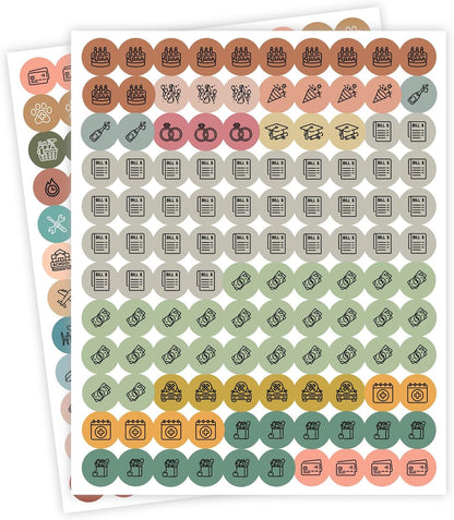 Andaz Press Colorful 7 Days of Week Stickers, Day Week Calendar Stickers for Adults Planner Day Dots Food Labels for Food Containers Date Calendar Planner Stickers Week Day Sticker Labels, 480-Pack
