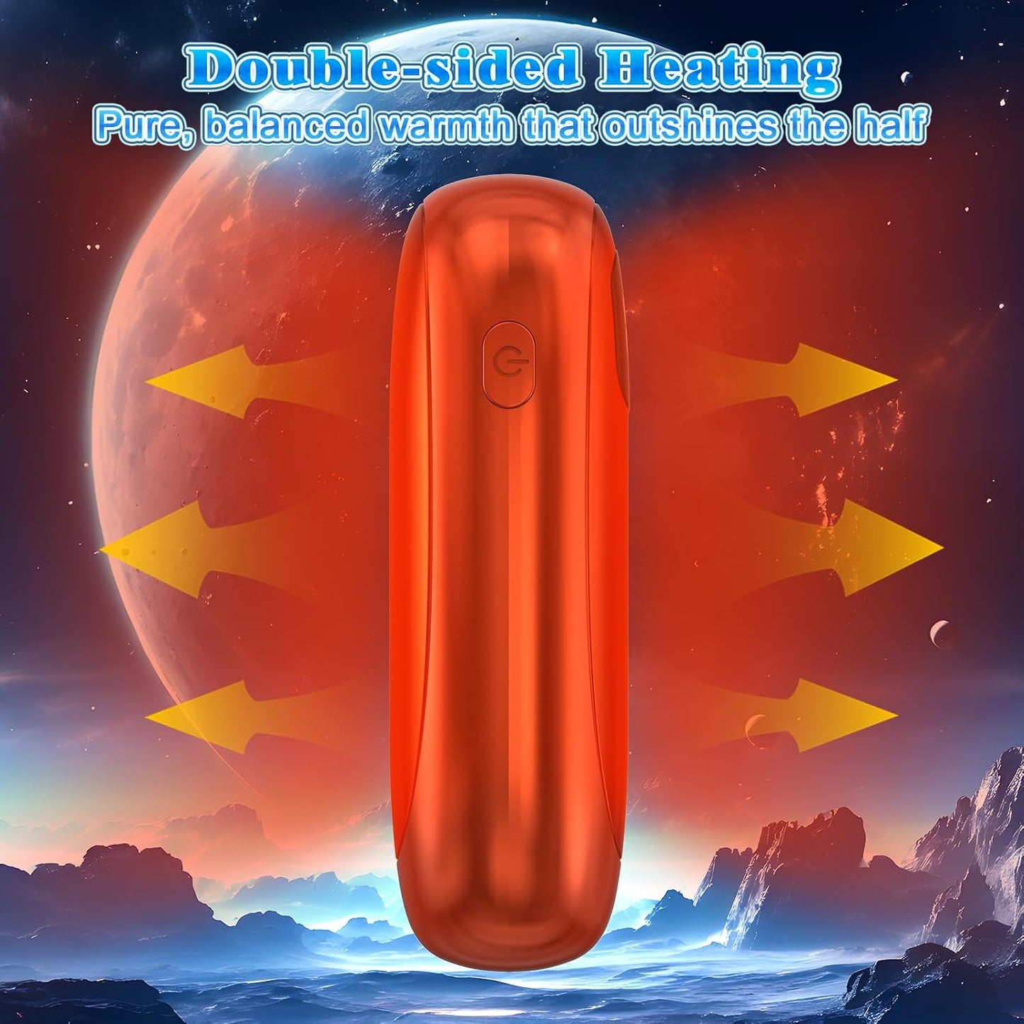 Hand Warmers Rechargeable, Electric Dual-Sided Heating with LED Display & Flashlight, Max 127℉, 13Hrs Long Lasting Pocket Heater for Raynauds, Golf, Hunting, Camping, Birthday Gifts for Men Women