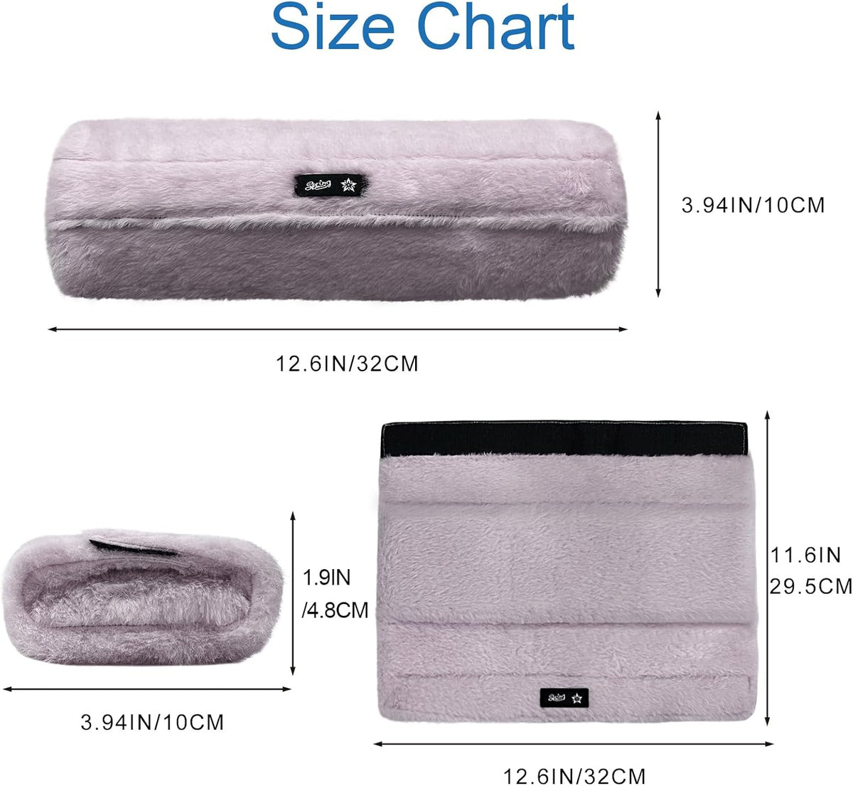 SPRING SEAON Wheelchair Armrest Pads Covers Fuzzy Desk Chair Arm Pads Soft