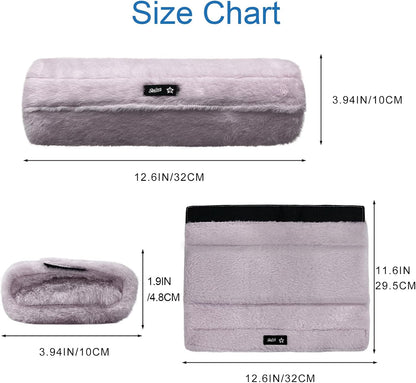 SPRING SEAON Wheelchair Armrest Pads Covers Fuzzy Desk Chair Arm Pads Soft