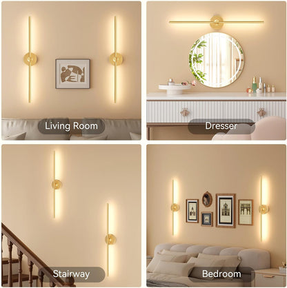 Battery Operated Wall Sconces Set of 2, Remote Control, 10000mAh, Black