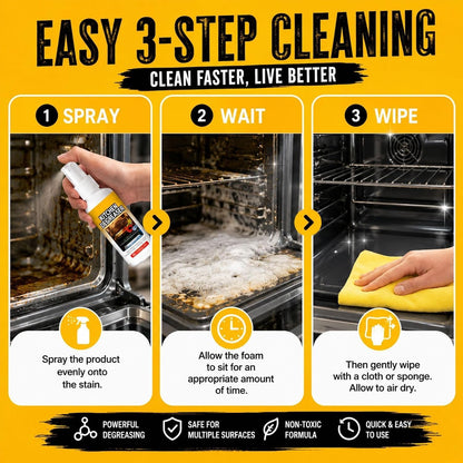 Greasekiller Spray, Kitchen Degreaser, Greasekiller BBQ Spray,Grease KillerSpray Grill Cleaner,Grill Degreaser For Outdoor Grill, (2PCS*120ML)