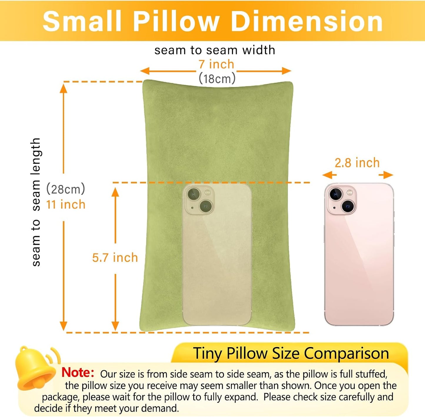 1 MIDDLE ONE 2 Pack Small Pillow, Memory Foam Mini Pillow 11 X 7 Inches for Travel, Sleeping, Nap and Neck, Knee, Lumbar Support, Tiny Cushion for Pet, Dogs (Grey)
