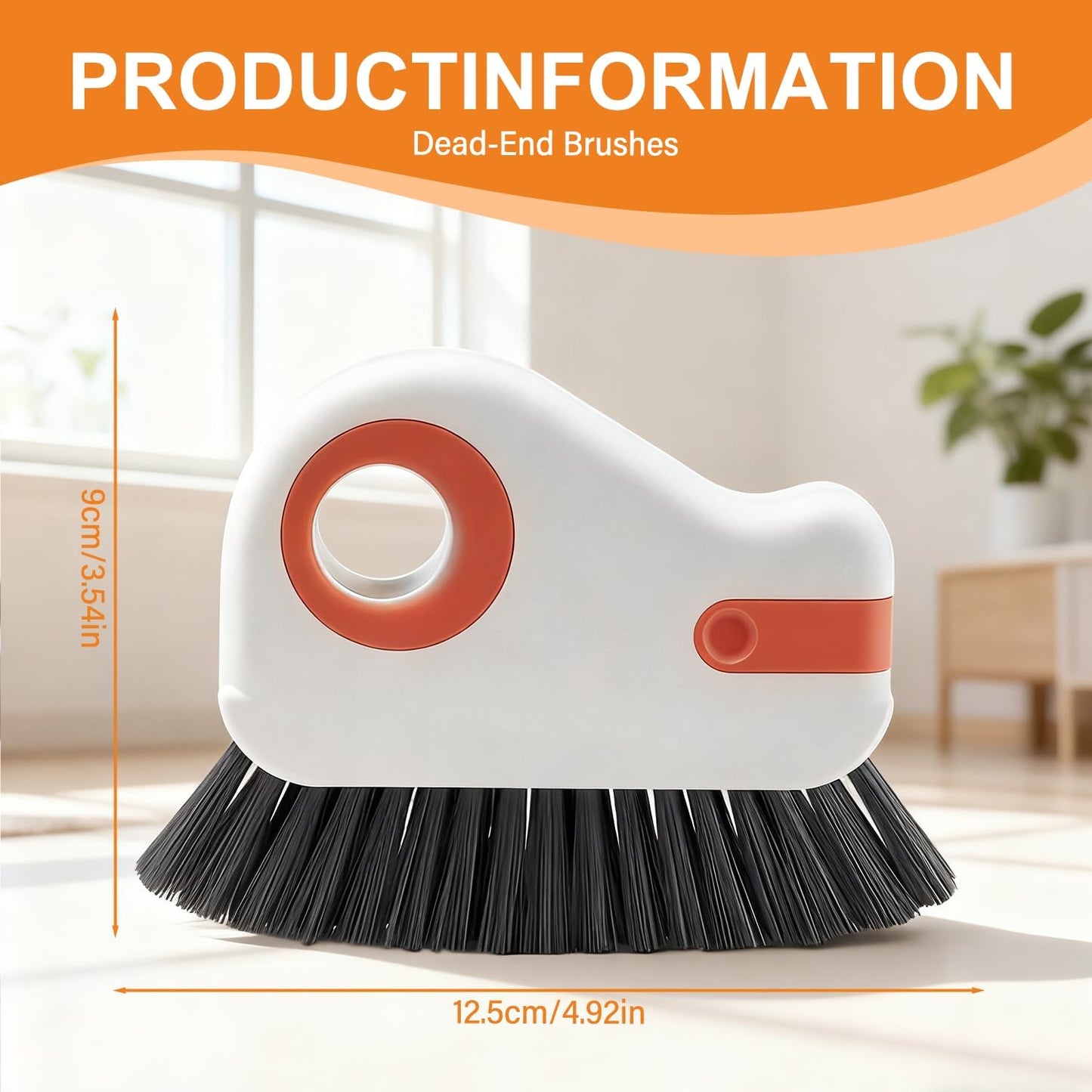 Window Track Cleaner, Groove Cleaning Tool,2 in 1 Crevice Clean Brush | Sliding Door Gap Scrub Brush with Hidden Scraper,Multifunctional Brush for Window Sill,Window Seal(1Pc-Grey)