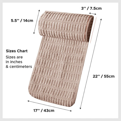 WdFour Headrest Memory Pillow, Support Cushions for Neck, Back or Foot for Sofas, Recliners, Office Chairs, Massage Chairs for Neck Pain Relief and Cervical Support(Khaki, 13" Wx2.7 D).