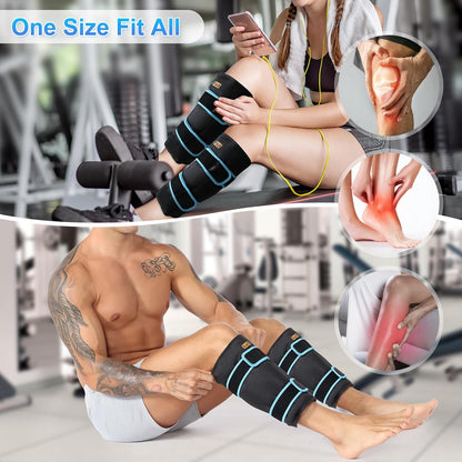 SuzziPad 360° Cold Pack for Calf, Shin, Arm & Elbow – Ice Wrap with Dual-Cover Design, Adjustable Velcro Straps, Leakproof & Reusable Cold Compress for Post-Workout Recovery (2 Packs), Black | Dual-Cover, Adjustable Straps, Leakproof Cold Compress for