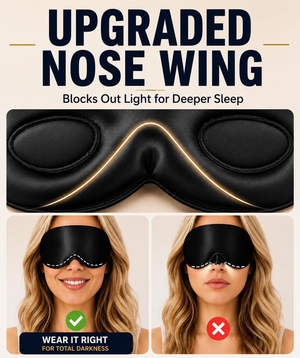 Silk & Chill™ 22 Momme Mulberry Silk Sleep Mask, 3D Eye Mask, Black