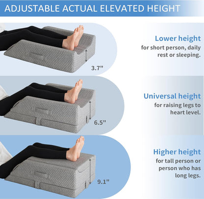 KingPavonini Adjustable Leg Elevation Pillows for Swelling After Surgery